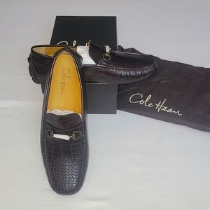 Mens Cole Haan Howland Bit. 2 Moroccan Crocodile Driving Shoes